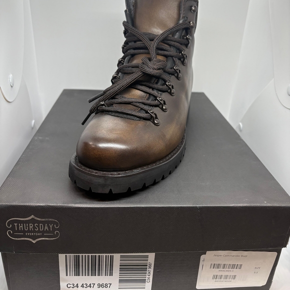 Thursday Jasper Commander Boot Brown Leather Hiker Boots with Black Laces main image 5